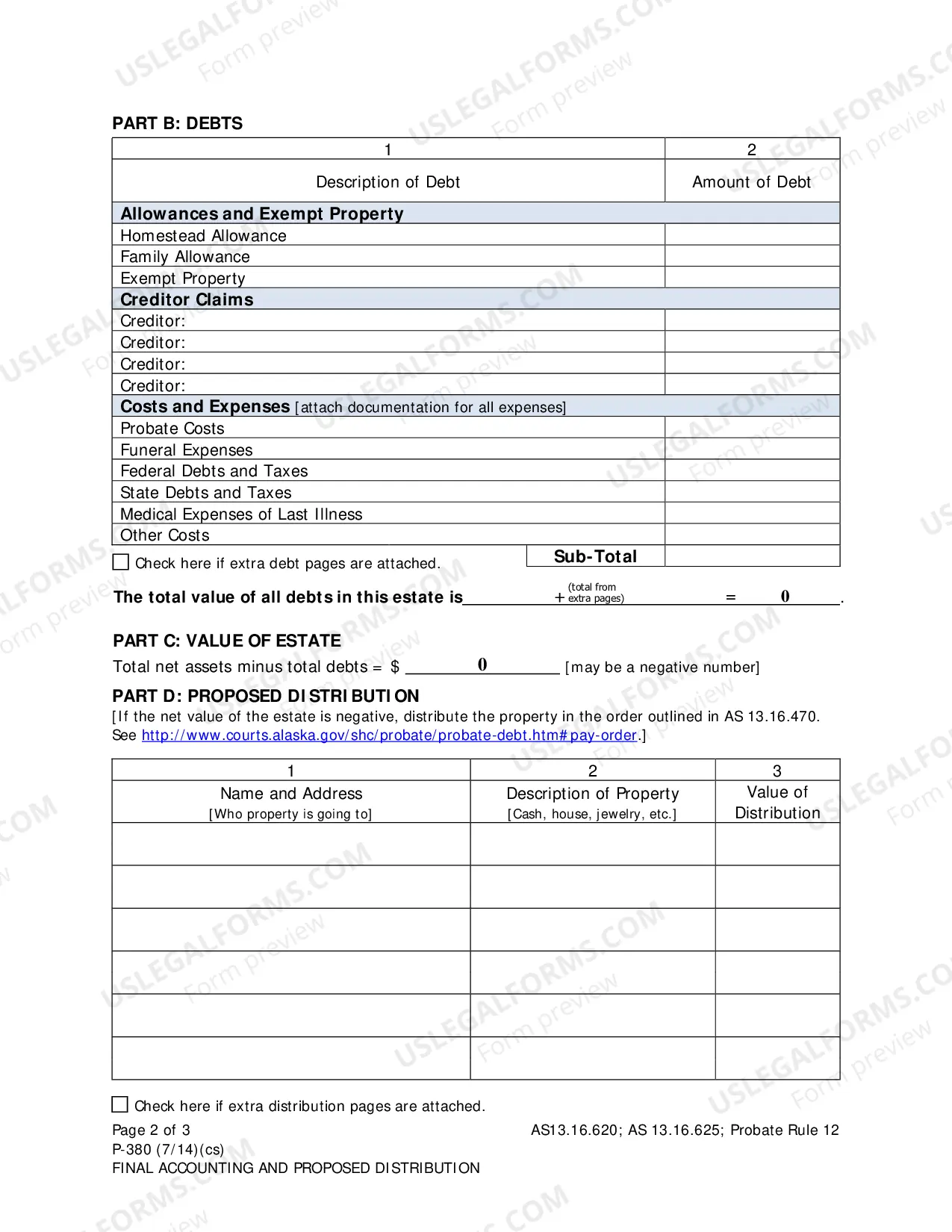 Preview Final Accounting and Proposed Distribution