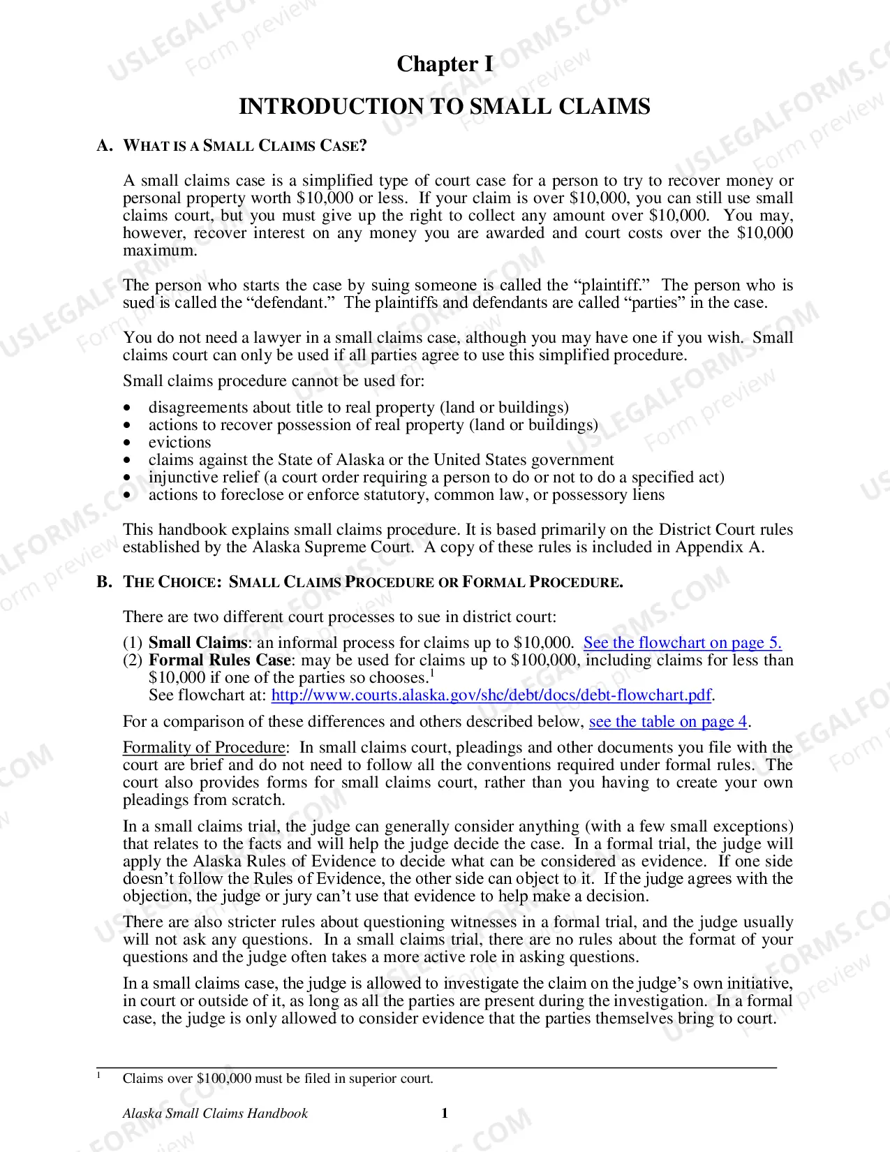 Preview Alaska Small Claims Handbook