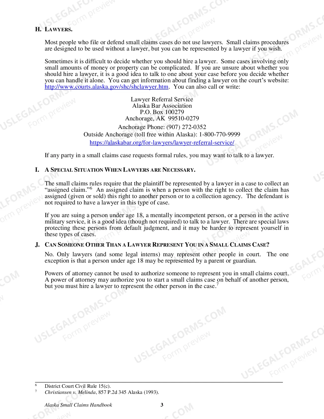 Preview Alaska Small Claims Handbook