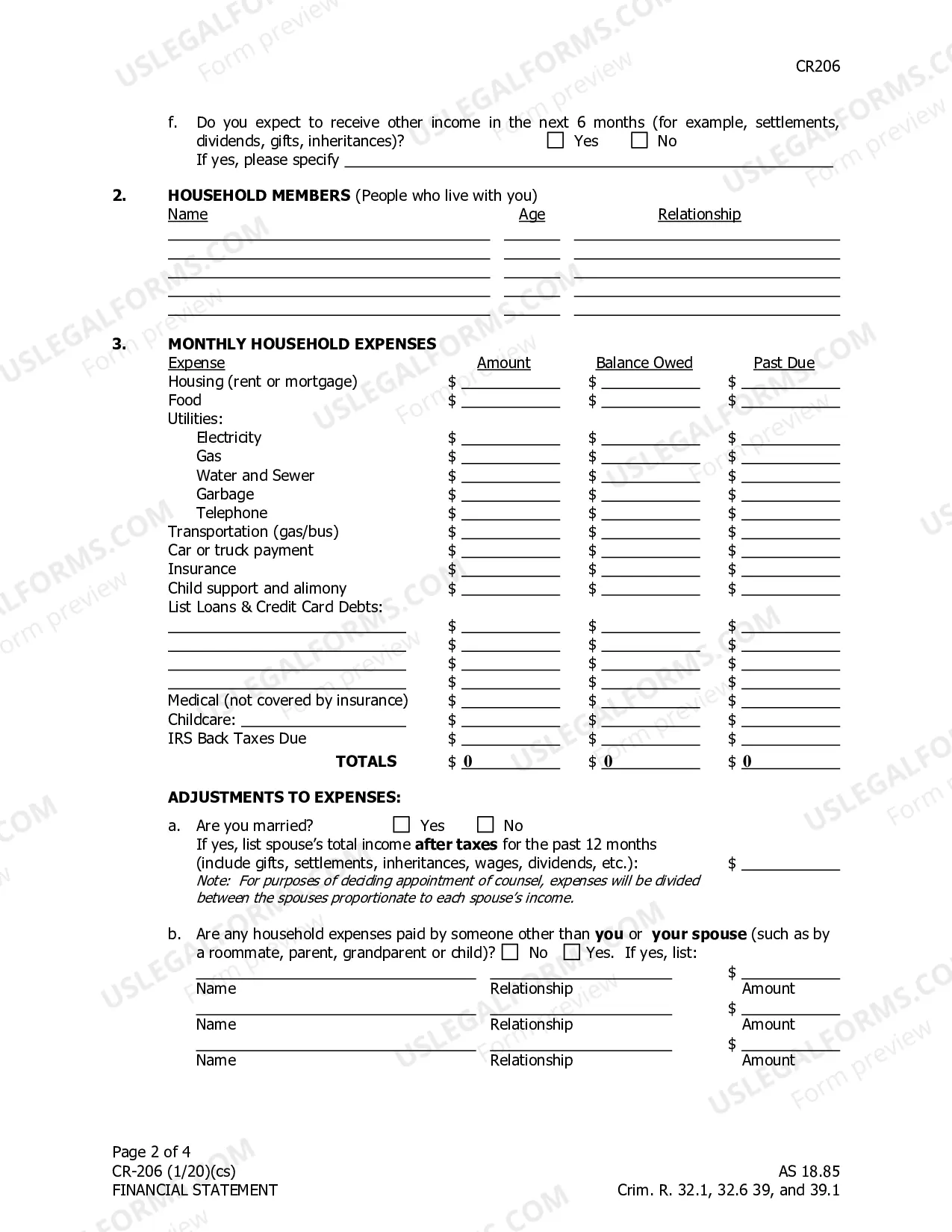 Preview Financial Statement
