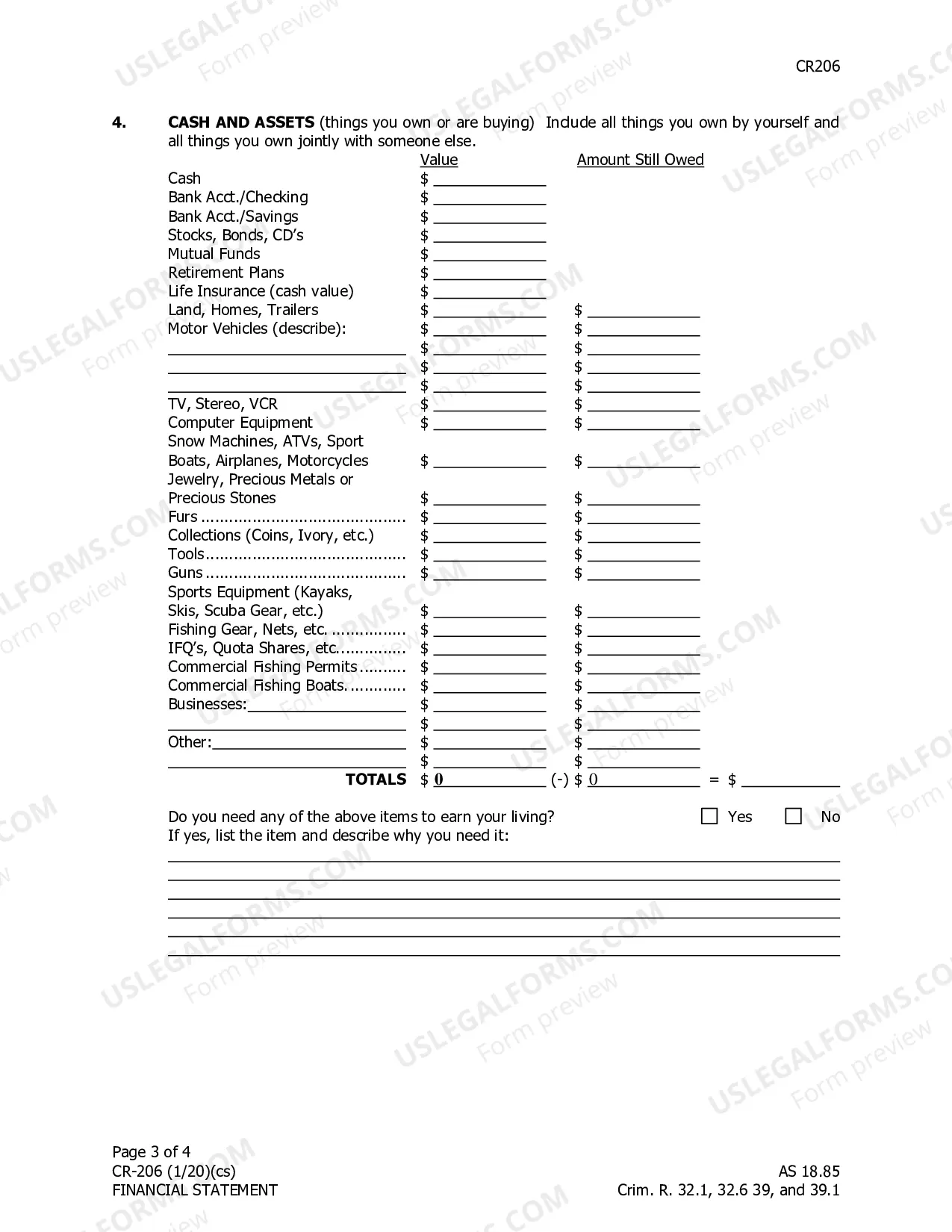 Preview Financial Statement