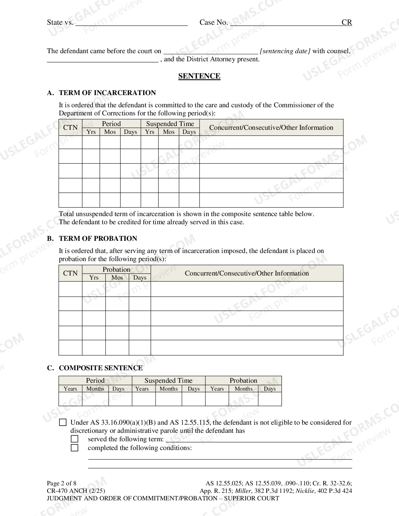 Preview Rule 11 Agreement and Proposed Judgment - Superior Court - Anchorage Only