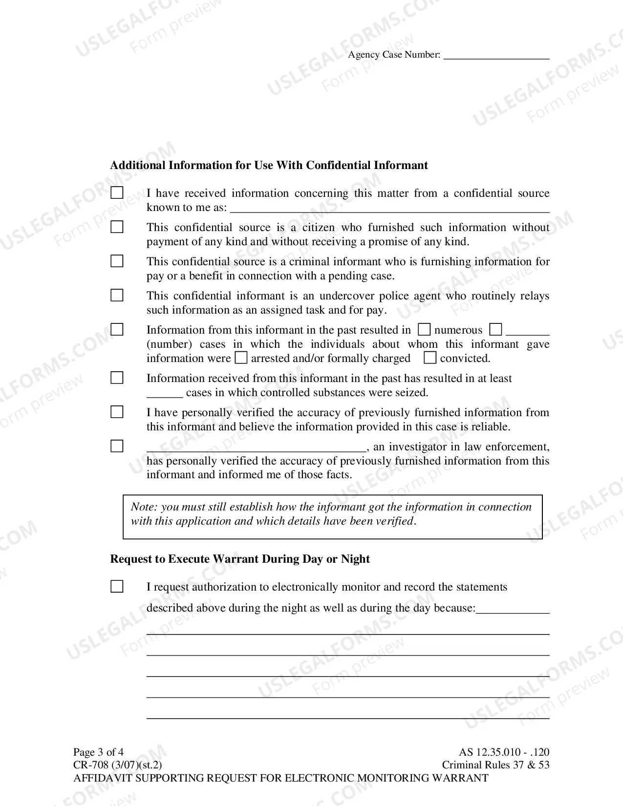 Preview Affidavit Supporting Request For Electronic Monitoring Warrant