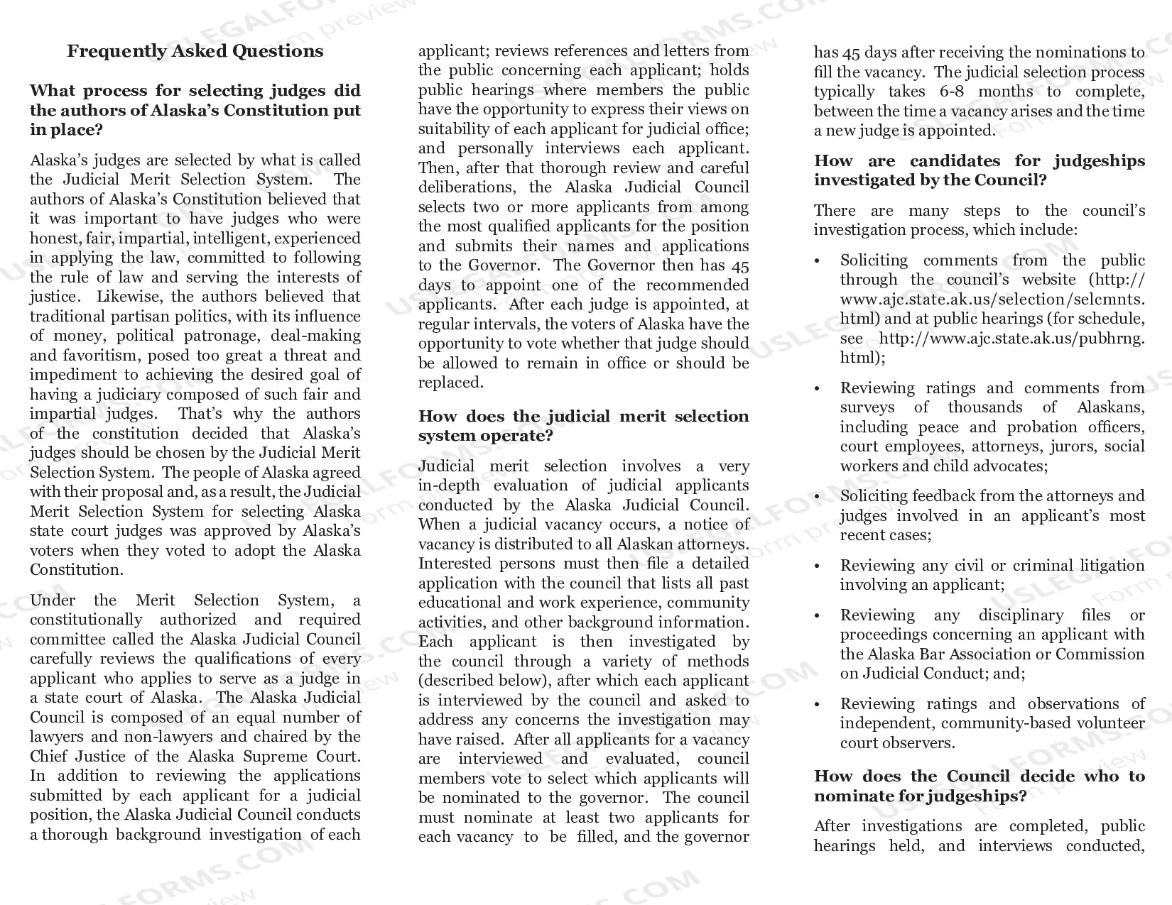 Preview Alaska's Constitution: Selecting Judges Based On Merit and Judicial Retention Elections