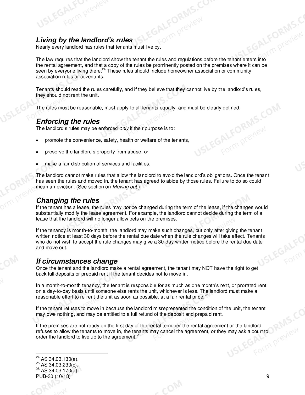 Preview Alaska Landlord and Tenant Act