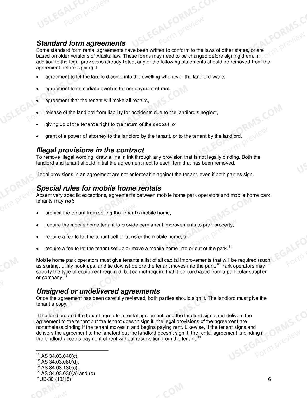 Preview Alaska Landlord and Tenant Act
