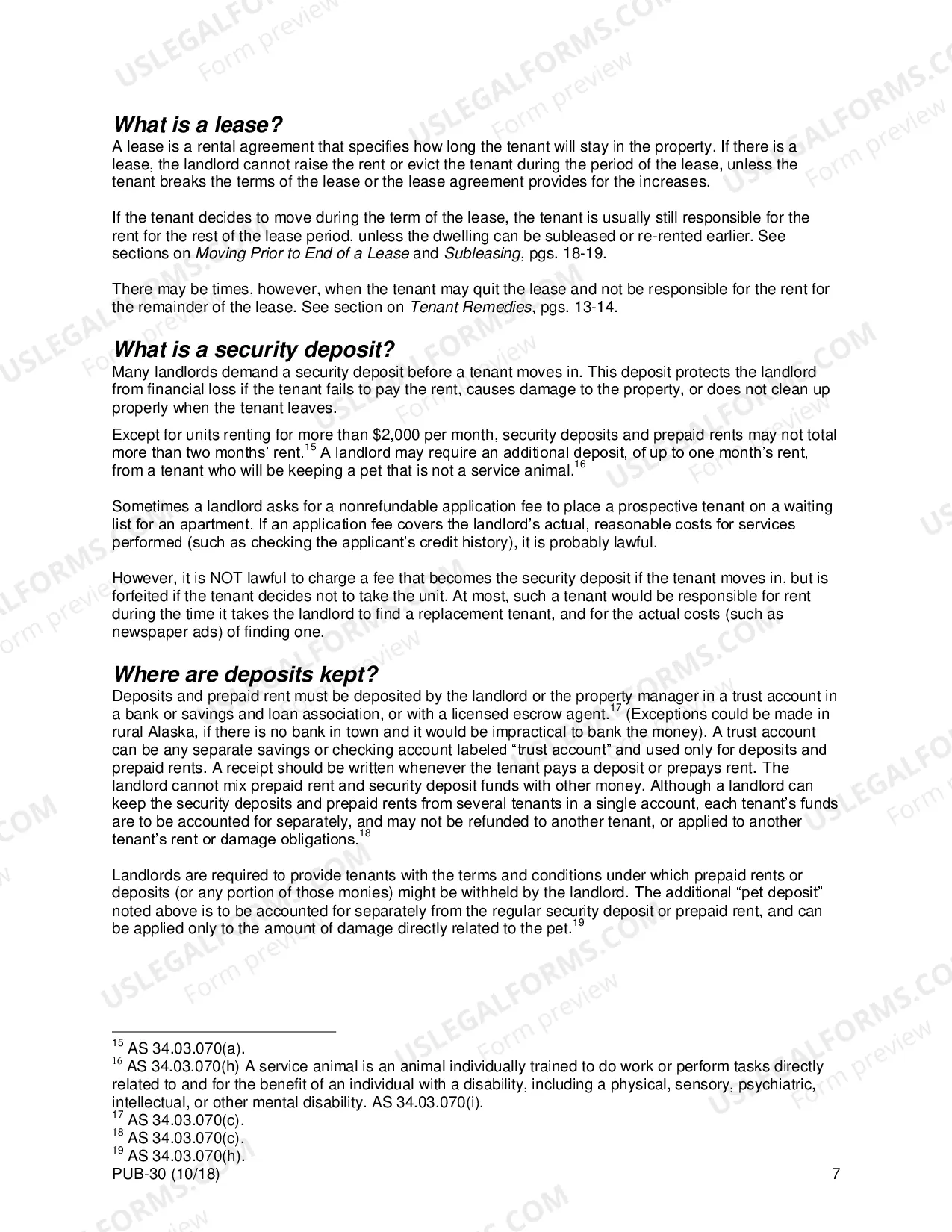 Preview Alaska Landlord and Tenant Act