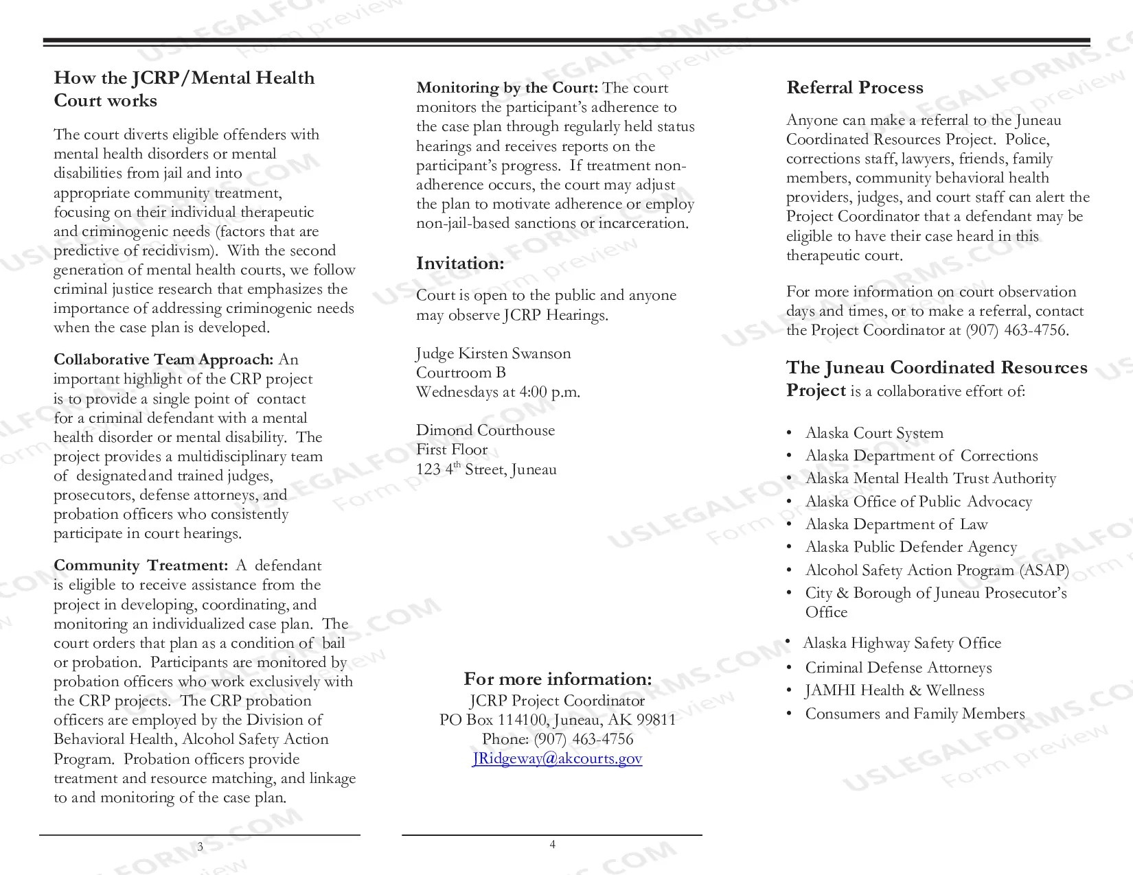 Preview Juneau Coordinated Resources Project - Mental Health Court