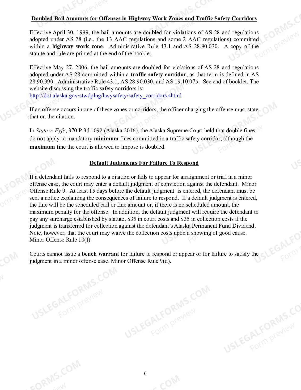Preview Version B: Vehicle and Traffic Offenses Booklet (Offenses Listed by Category)
