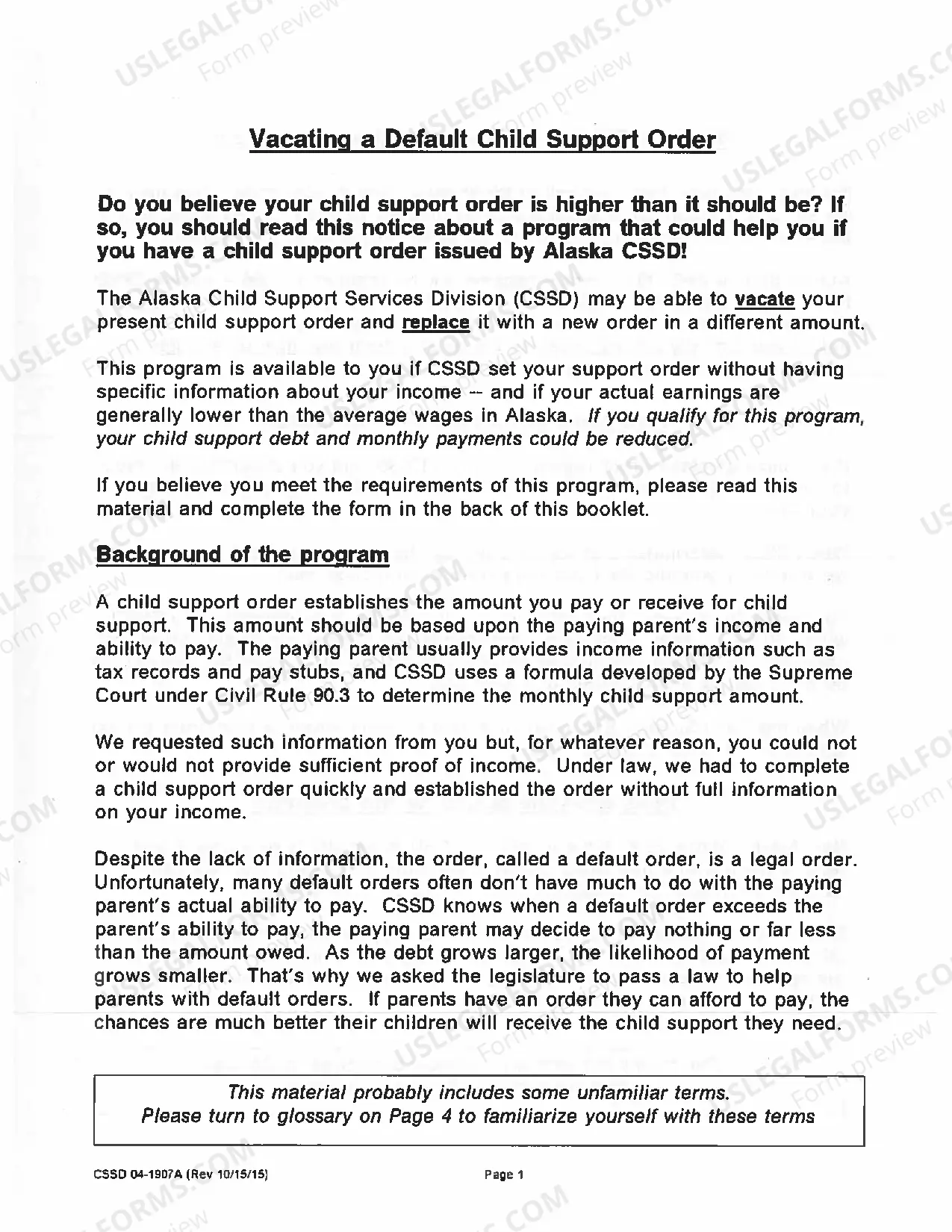 Preview Vacating an Administrative Order