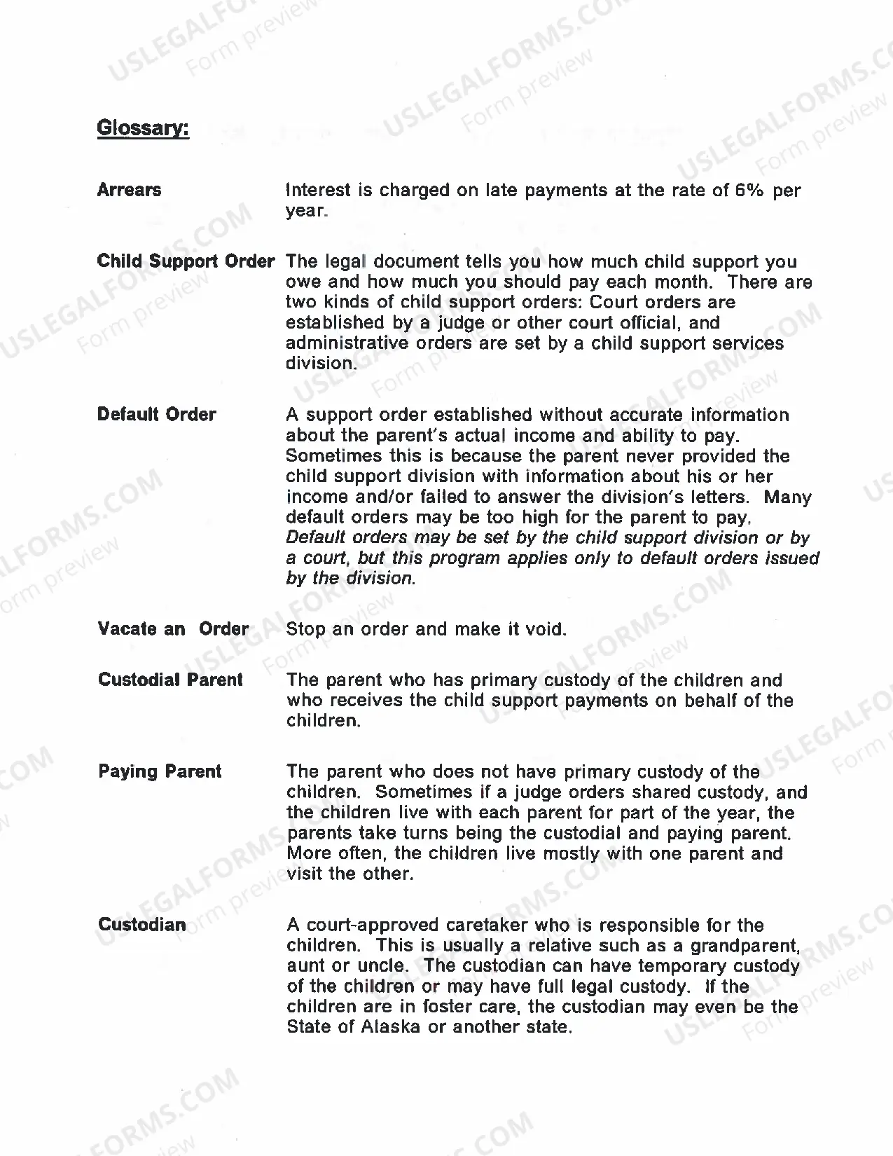 Preview Vacating an Administrative Order