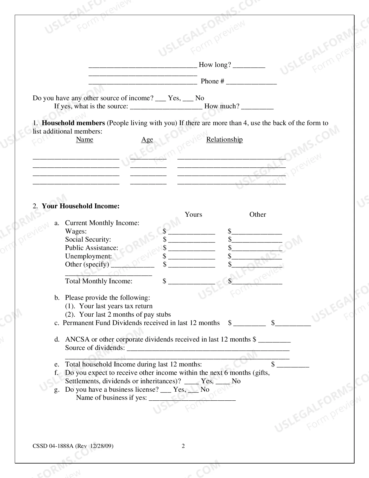 Preview Settlement Financial Statement