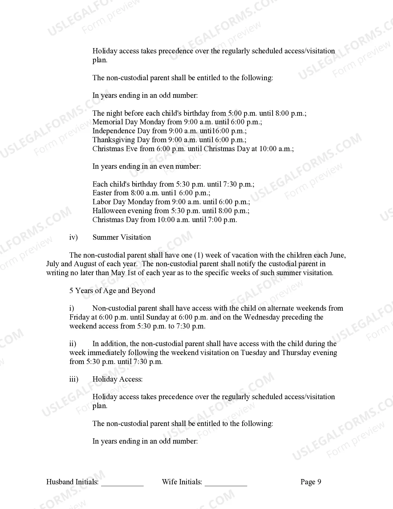 Preview Marital Legal Separation and Property Settlement Agreement where Minor Children and No Joint Property or Debts that is Effective Immediately