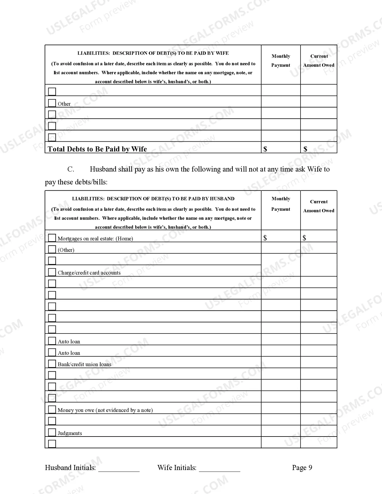 Preview Marital Legal Separation and Property Settlement Agreement where Minor Children and Parties May have Joint Property or Debts and Divorce Action Filed