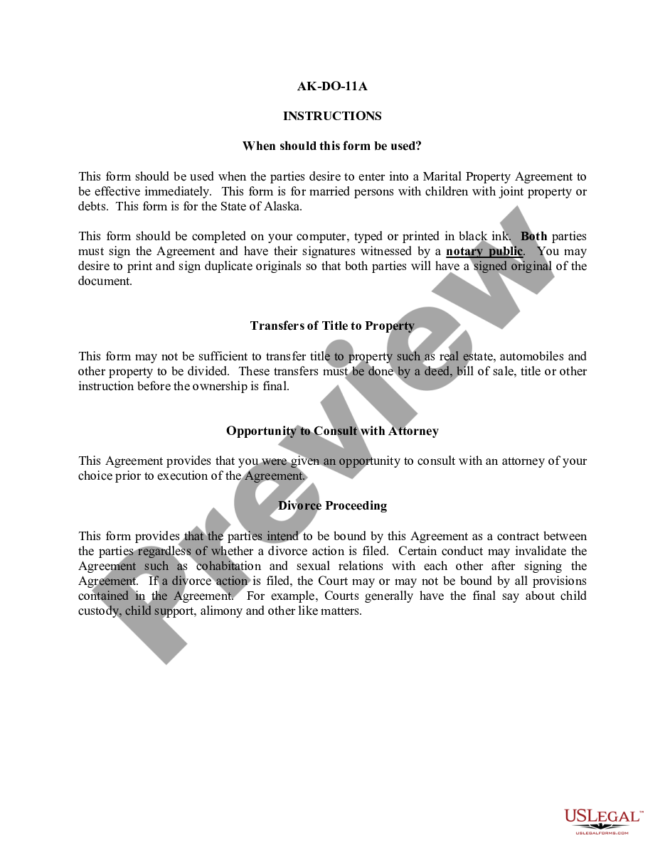 page 0 Marital Legal Separation and Property Settlement Agreement Minor Children Parties May have Joint Property or Debts effective Immediately preview