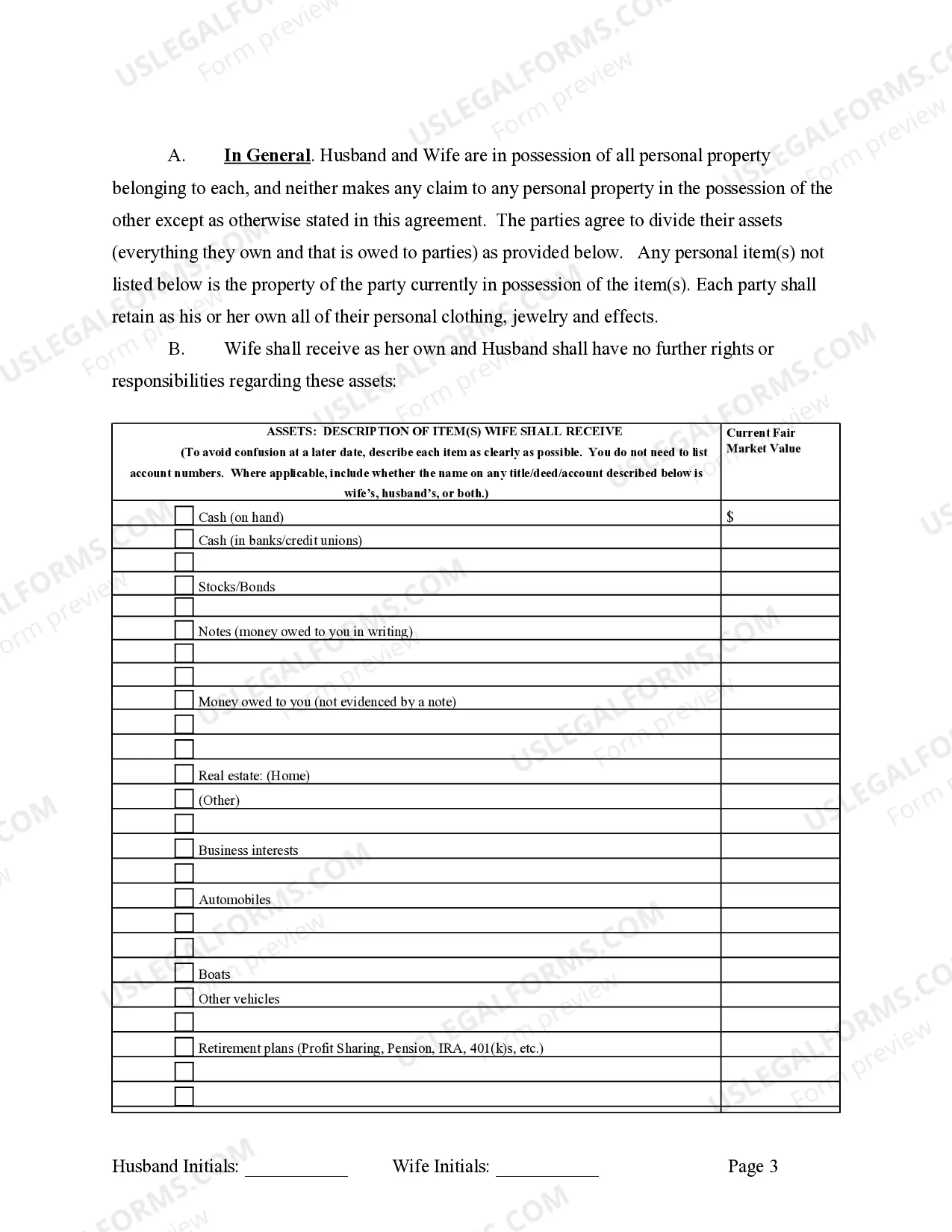 Preview Marital Legal Separation and Property Settlement Agreement Minor Children Parties May have Joint Property or Debts effective Immediately