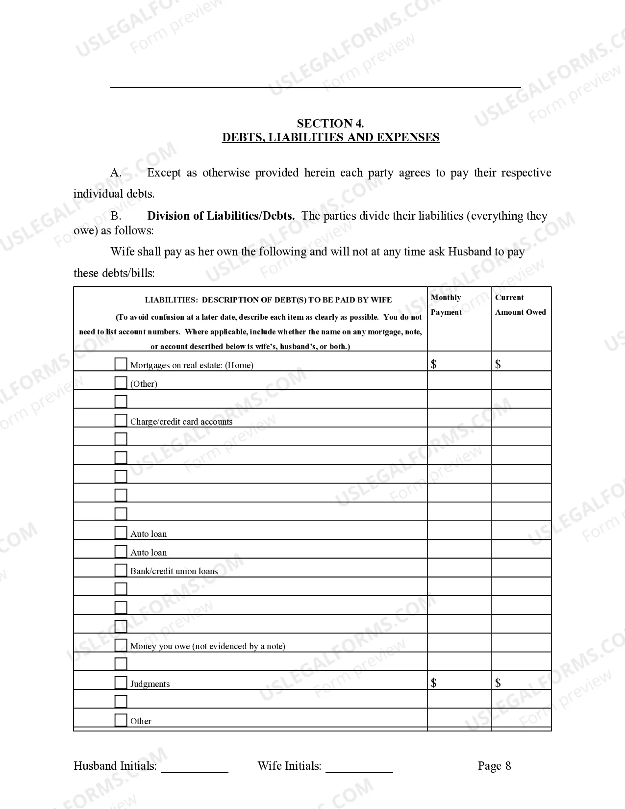 Preview Marital Legal Separation and Property Settlement Agreement Adult Children Parties May have Joint Property or Debts where Divorce Action Filed