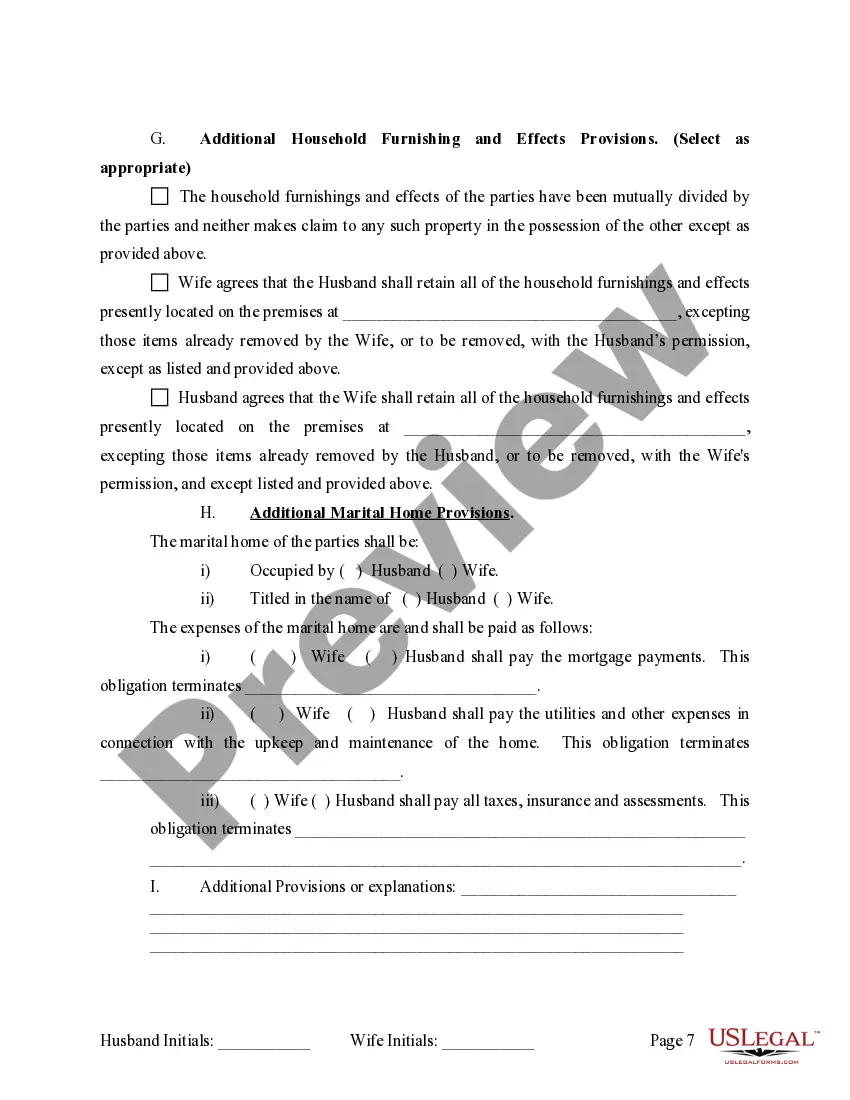 Preview Marital Legal Separation and Property Settlement Agreement where Adult Children and Parties May have Joint Property or Debts and Effective Immediately