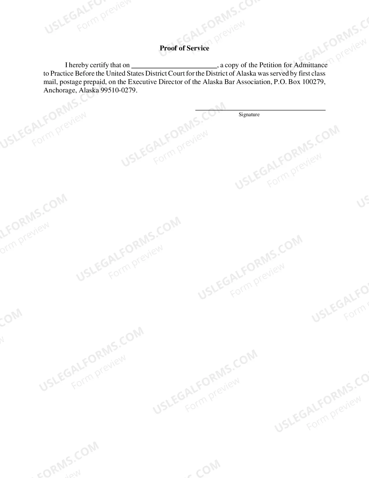 Preview Attorney Admission Petition