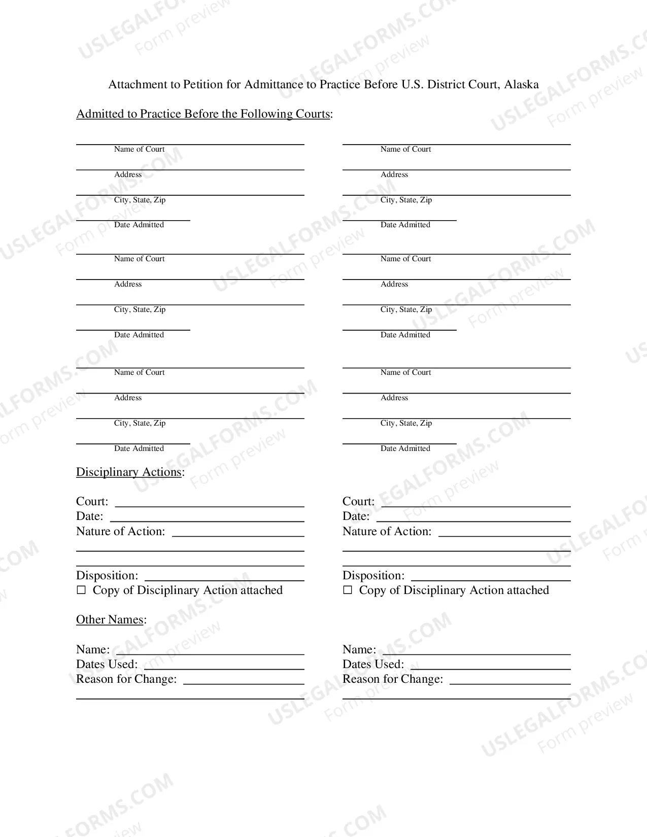 Preview Attorney Admission Petition