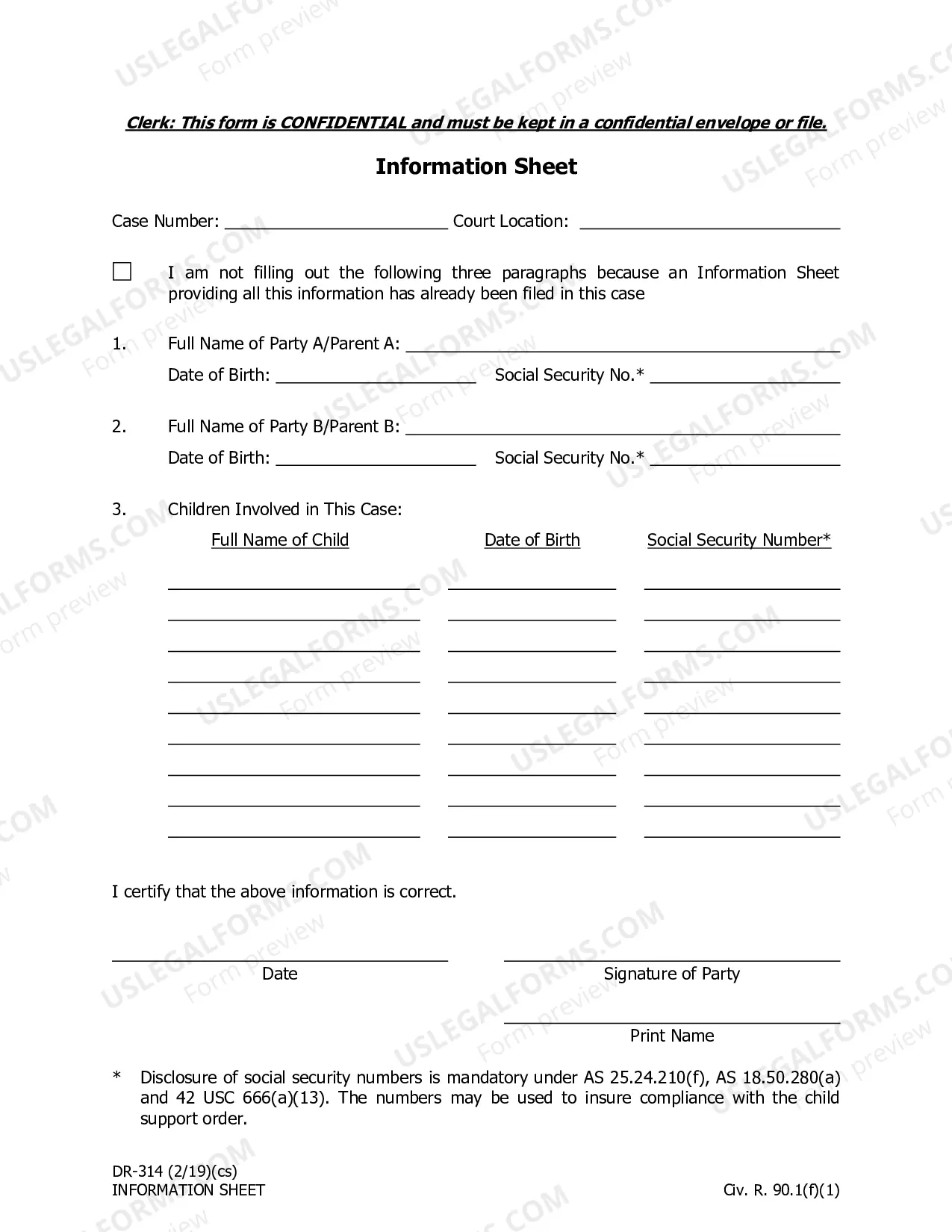 Preview Dissolution Packet #3, DR-3 (For married people who cannot find their spouse and do not want to address issues about property, debt and the parenting plan.)