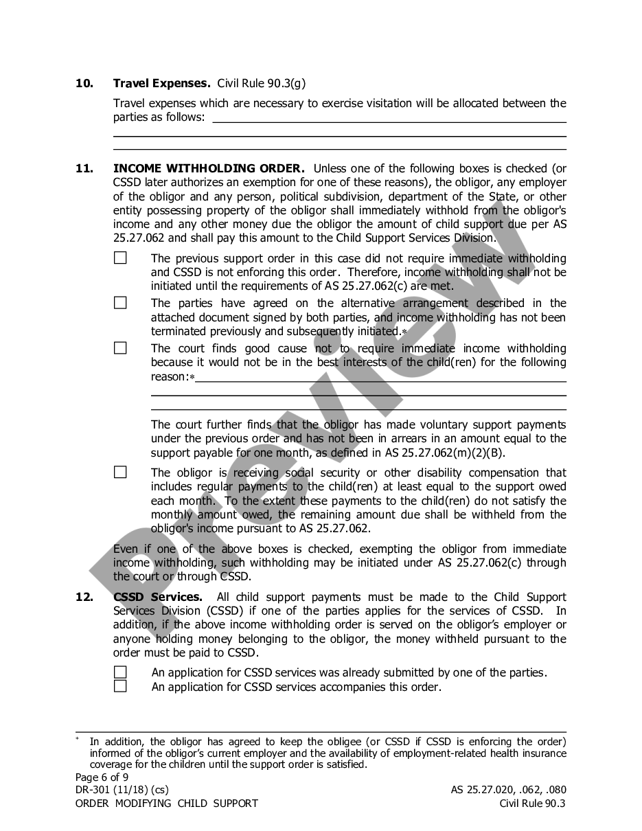 page 5 Order for Modification of Child Support preview
