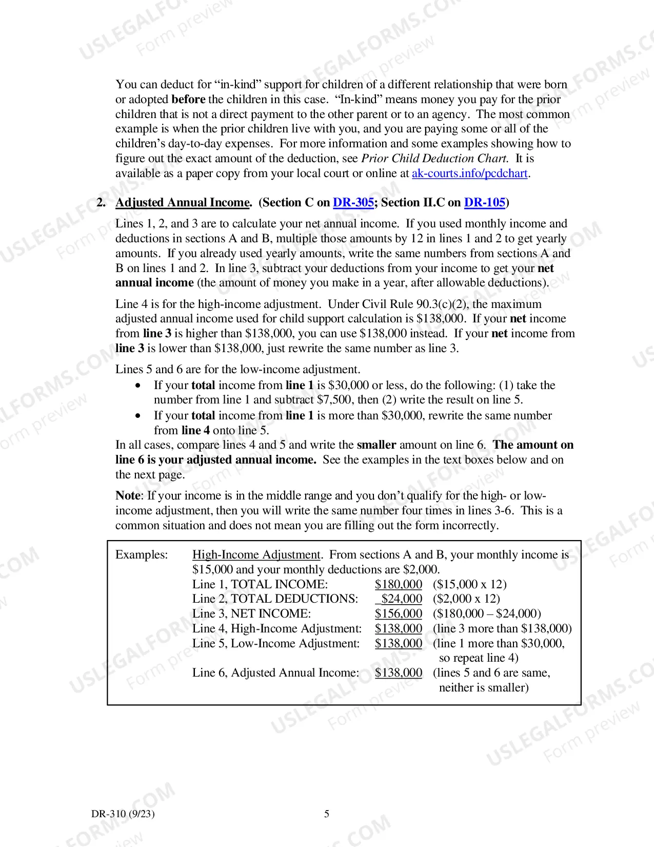 Preview How to Calculate Child Support Under Civil Rule 90.3, DR-310 (42 pages)