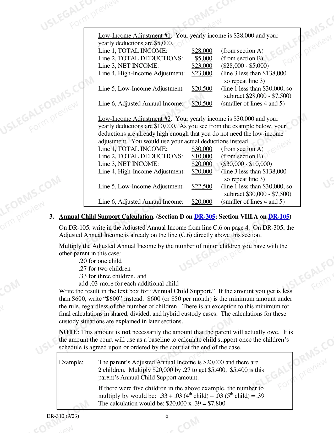 Preview How to Calculate Child Support Under Civil Rule 90.3, DR-310 (42 pages)