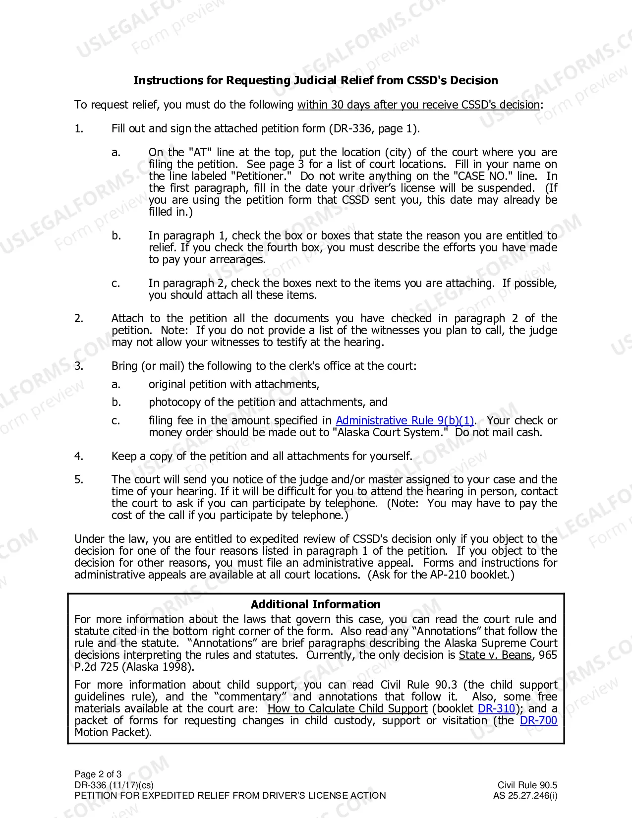 Preview Petition for Expedited Relief from Drivers License Action