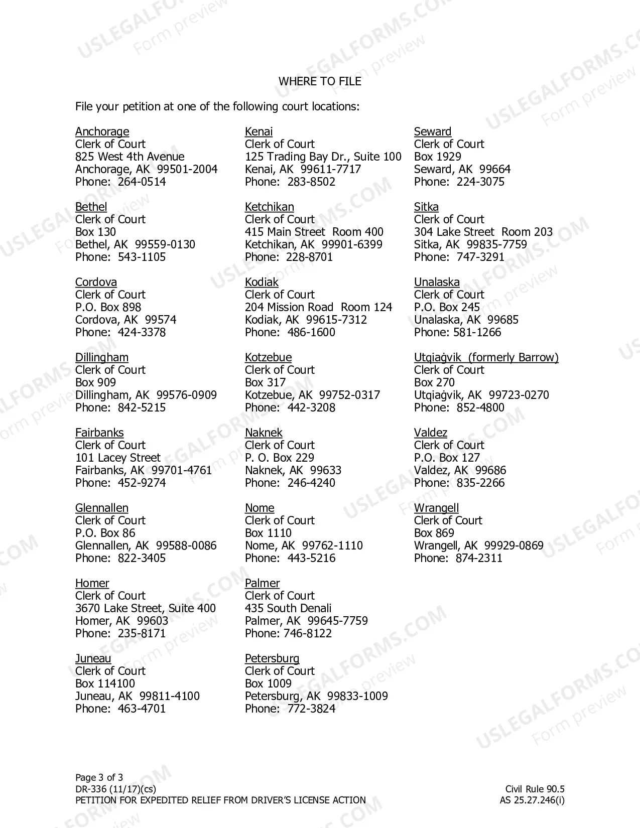 Preview Petition for Expedited Relief from Drivers License Action