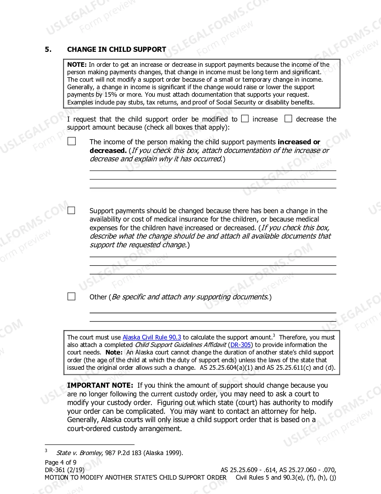 Preview Motion to Modify Another State's Child Support Order