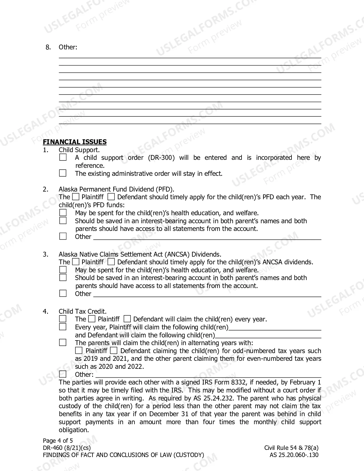 Preview Custody Judgment and Decree, DR-465