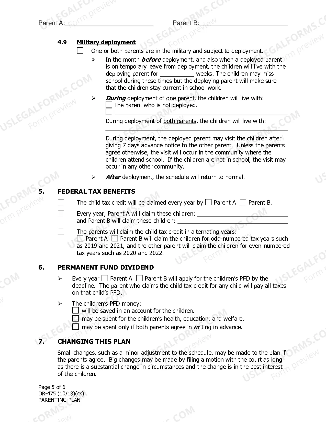 Preview Parenting Agreement