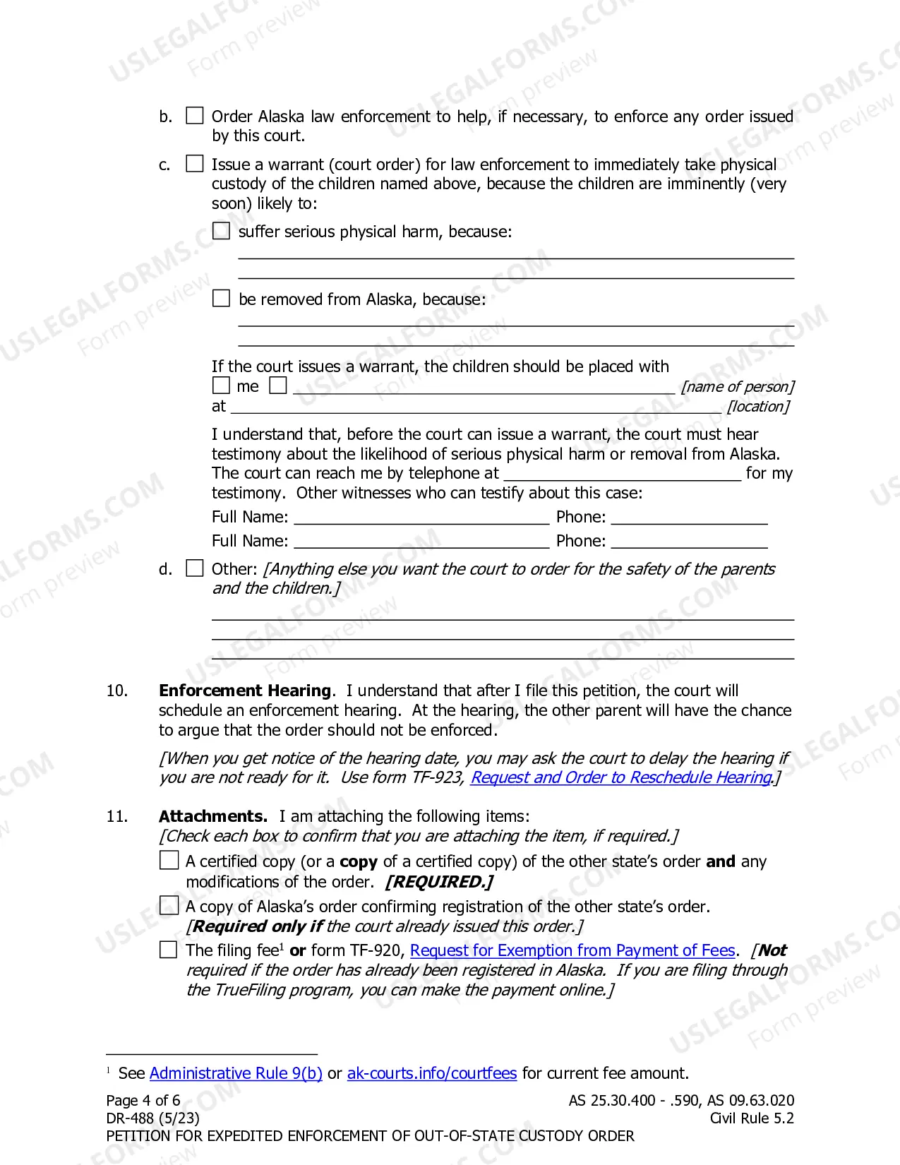 Preview Petition for Expedited Enforcement of Custody Order from Another State or Country