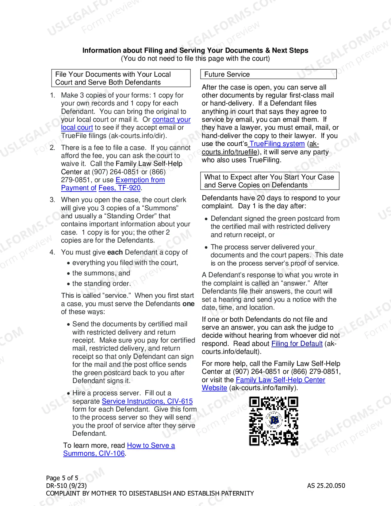 Preview Complaint by Mother to Disestablish and Establish Paternity
