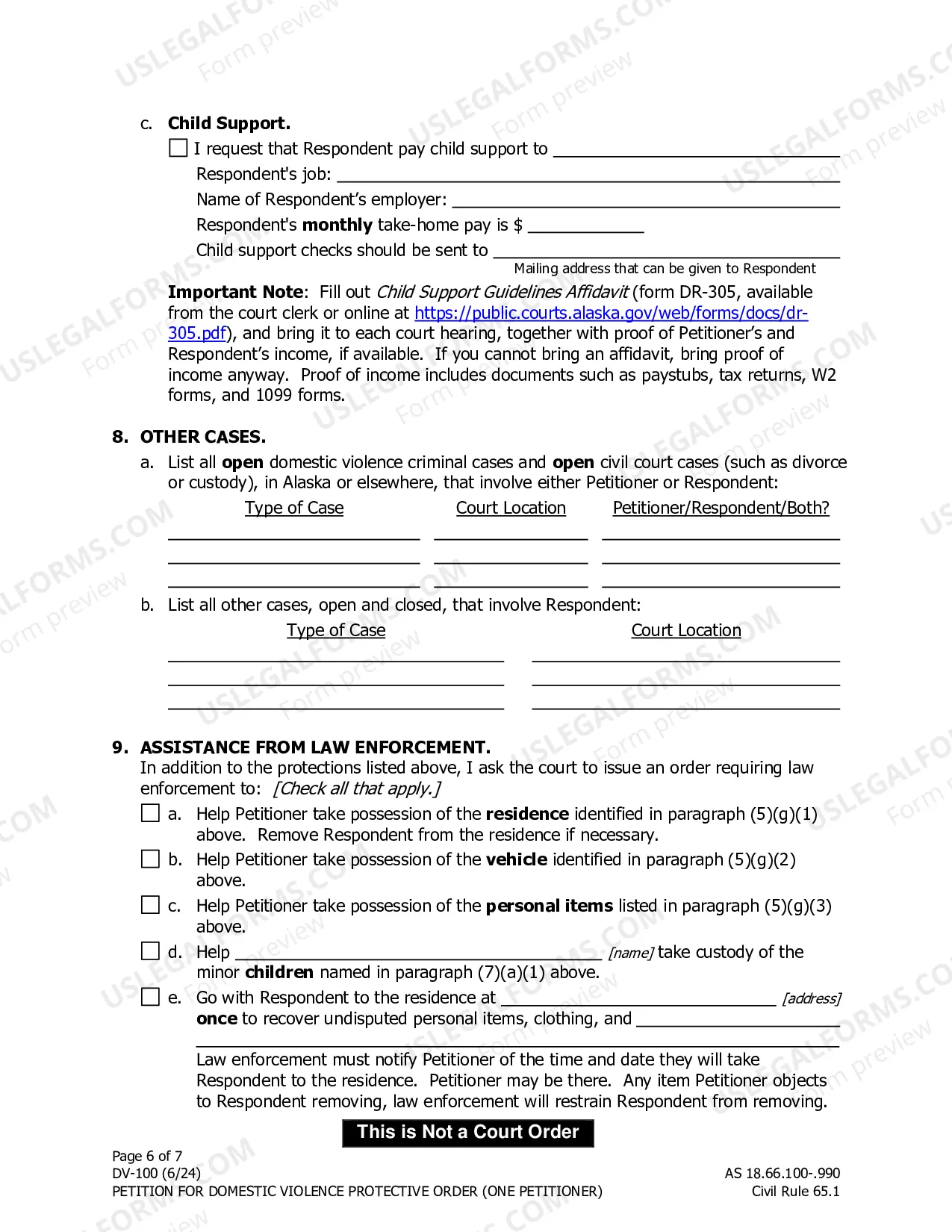 Preview Petition for Protective Order