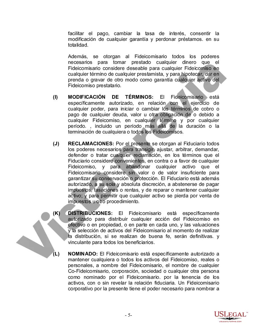 Preview Fideicomiso en vida para esposo y esposa sin hijos