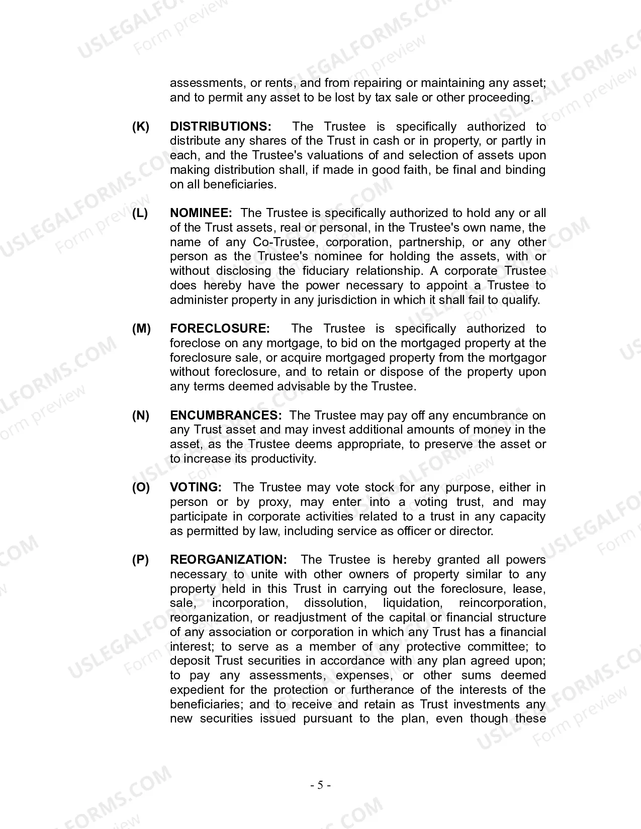 Preview Revocable Living Trust for Husband and Wife with No Children