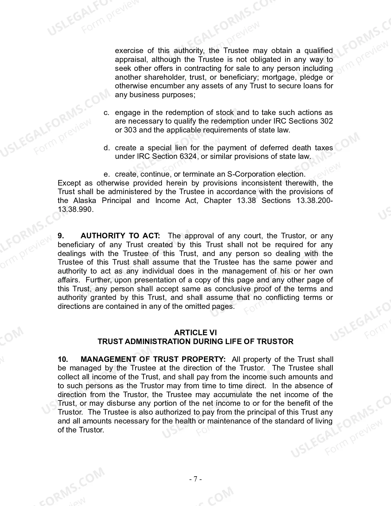 Preview Revocable Living Trust for Husband and Wife with No Children