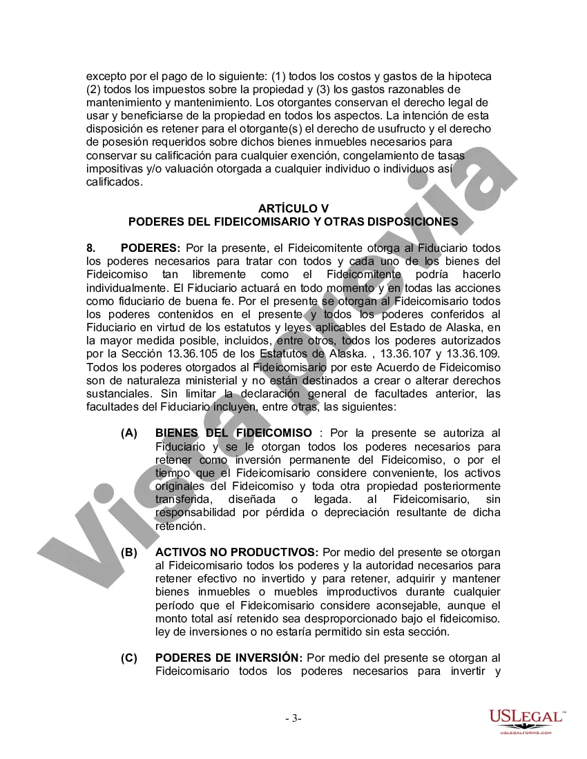 Preview Fideicomiso en vida para esposo y esposa con un hijo