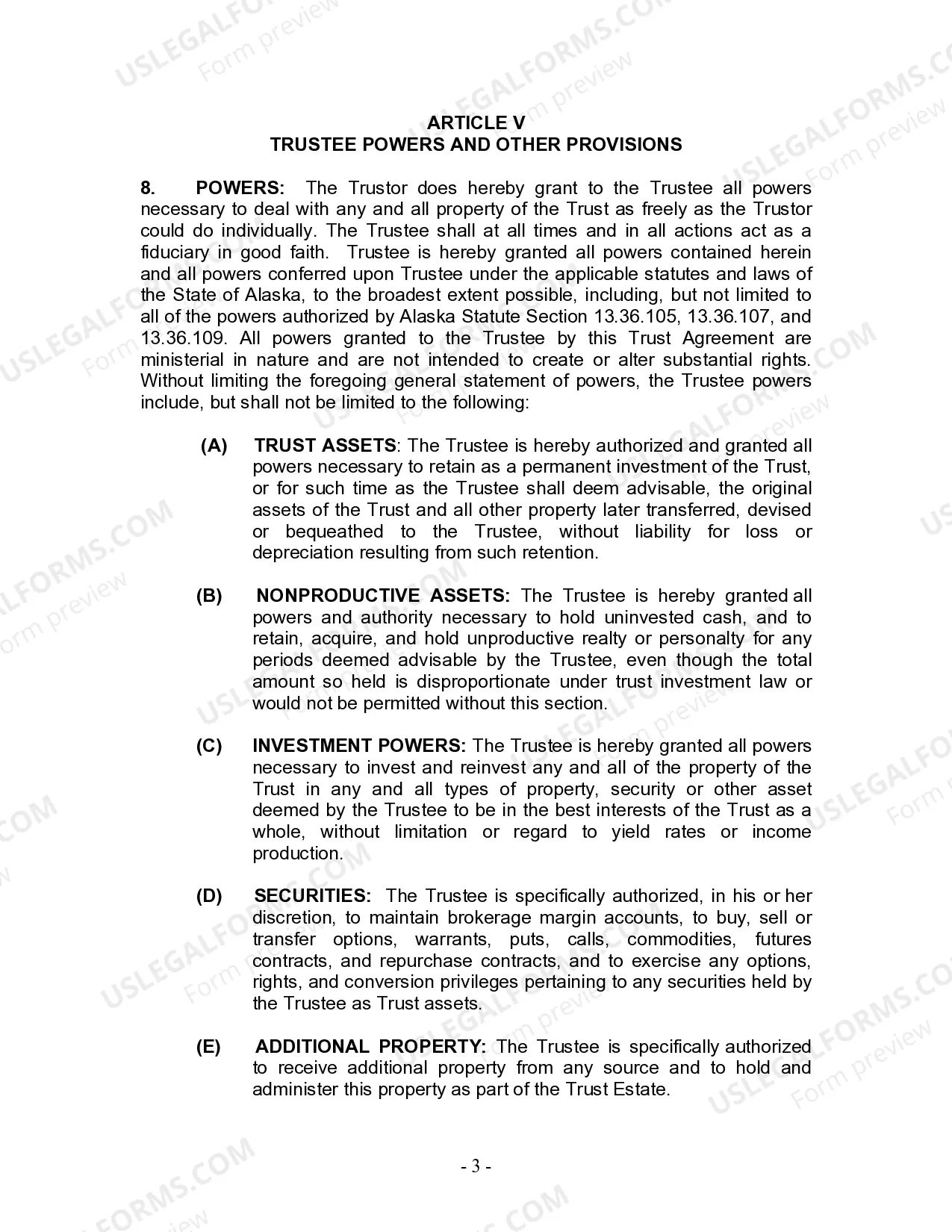 Preview Living Trust for Husband and Wife with Minor and or Adult Children