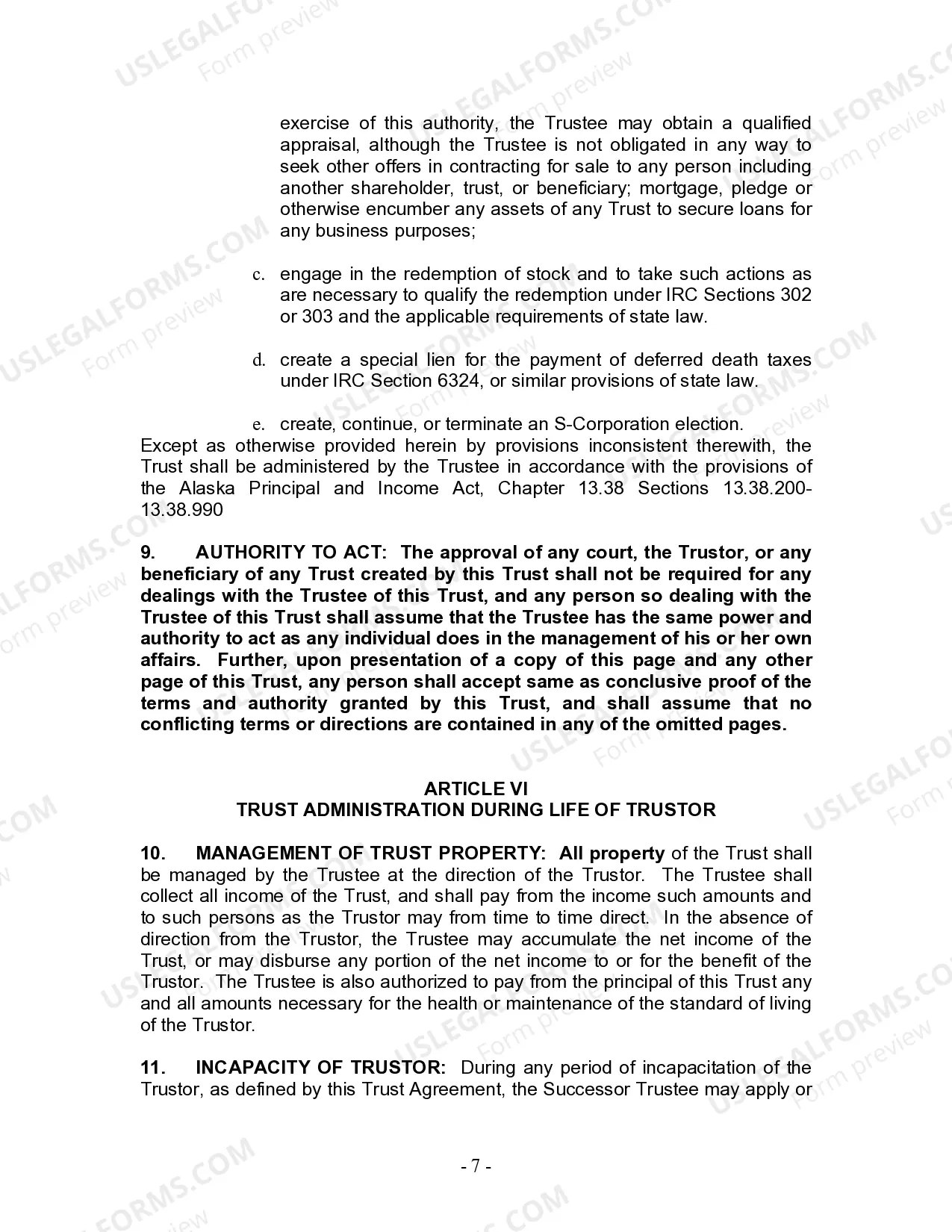 Preview Living Trust for Husband and Wife with Minor and or Adult Children