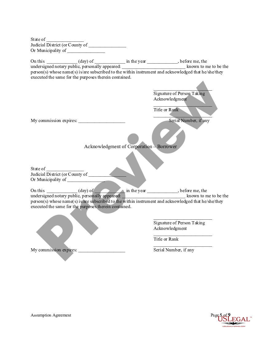 Alaska Assumption Agreement of Deed of Trust and Release of Original ...