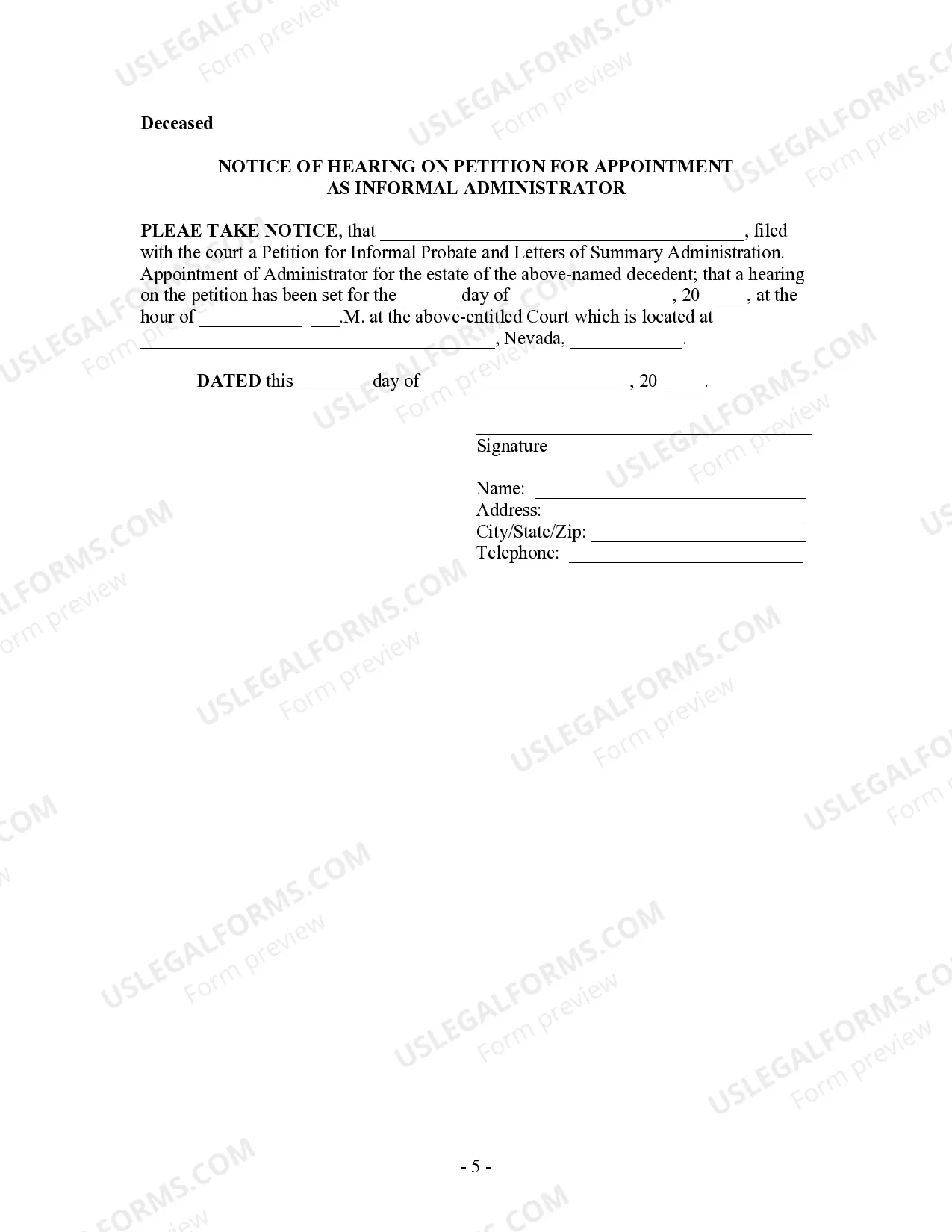 Preview Summary Administration Package