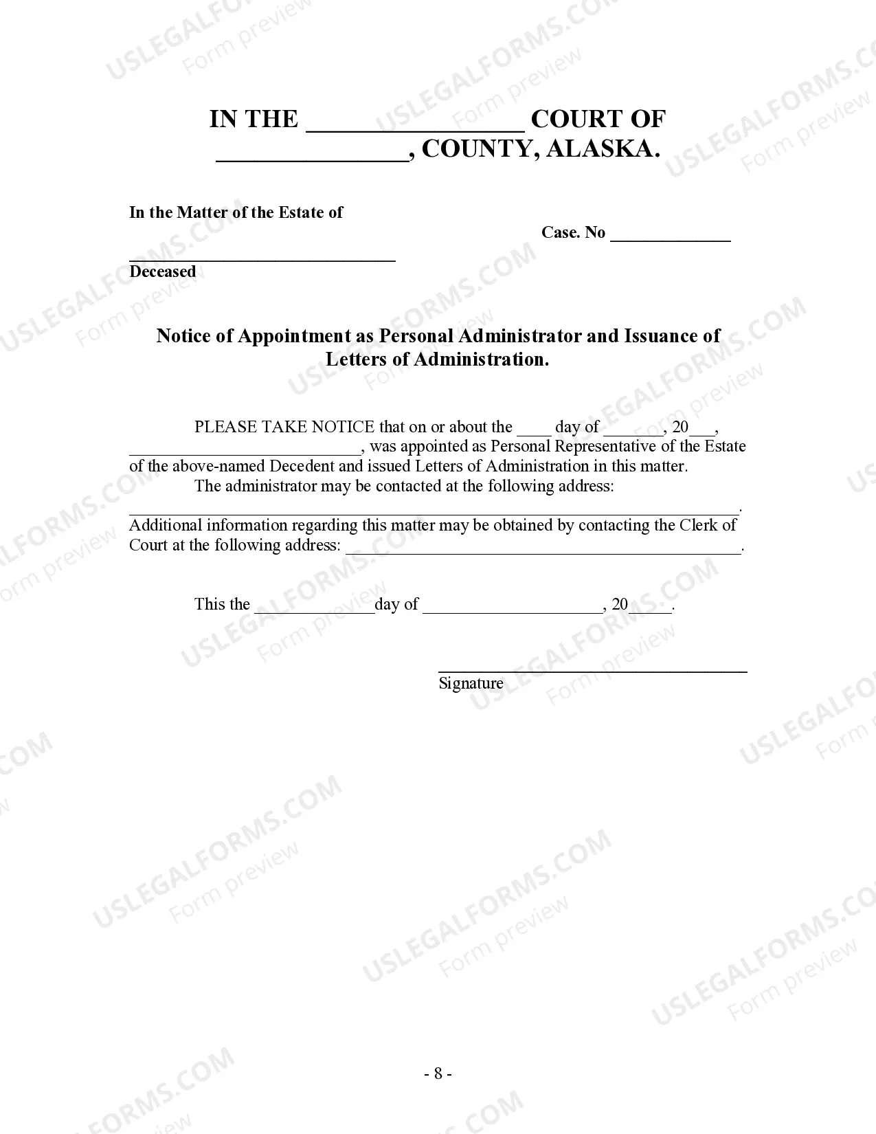 Preview Summary Administration Package