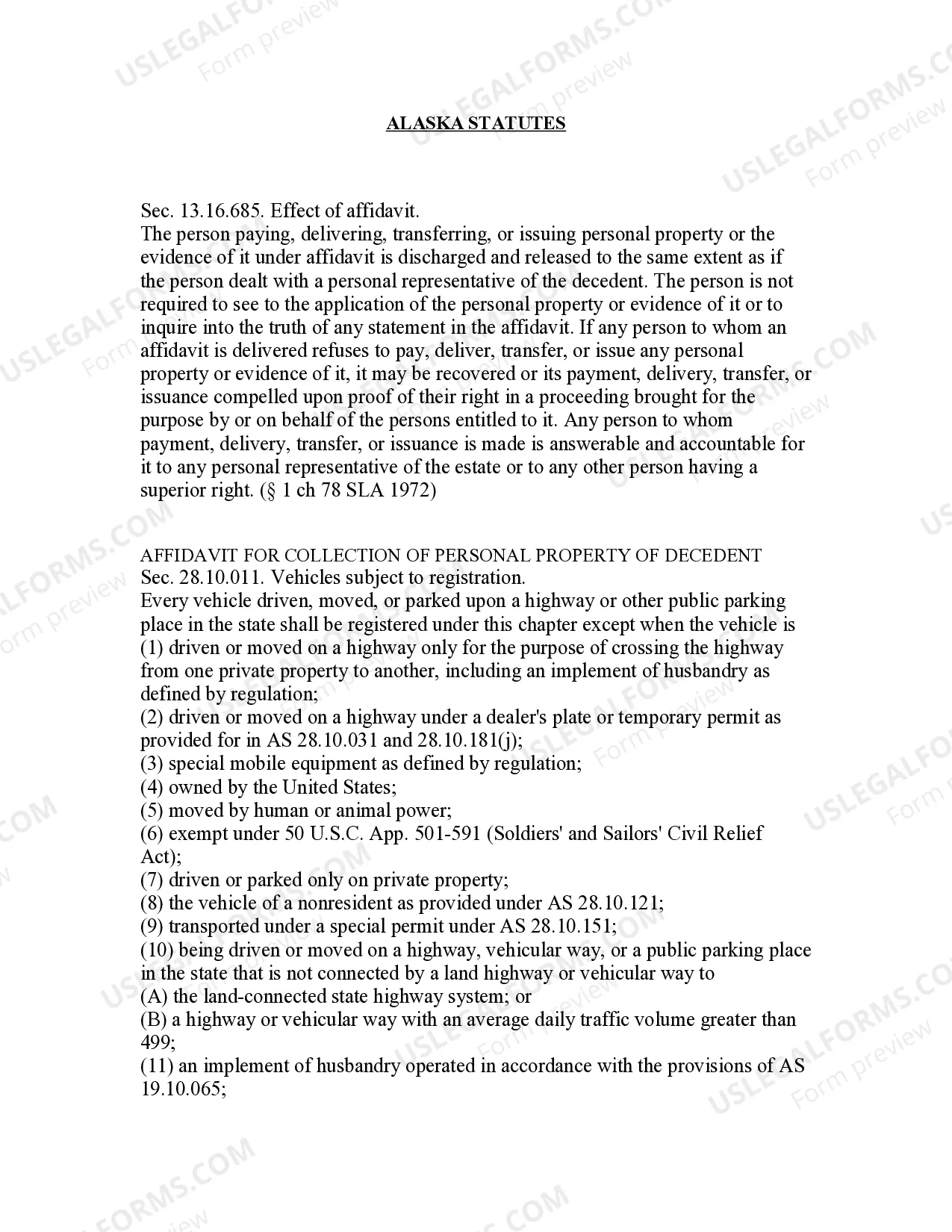 Preview Small Estate Affidavit for Summary Administration of Estates
