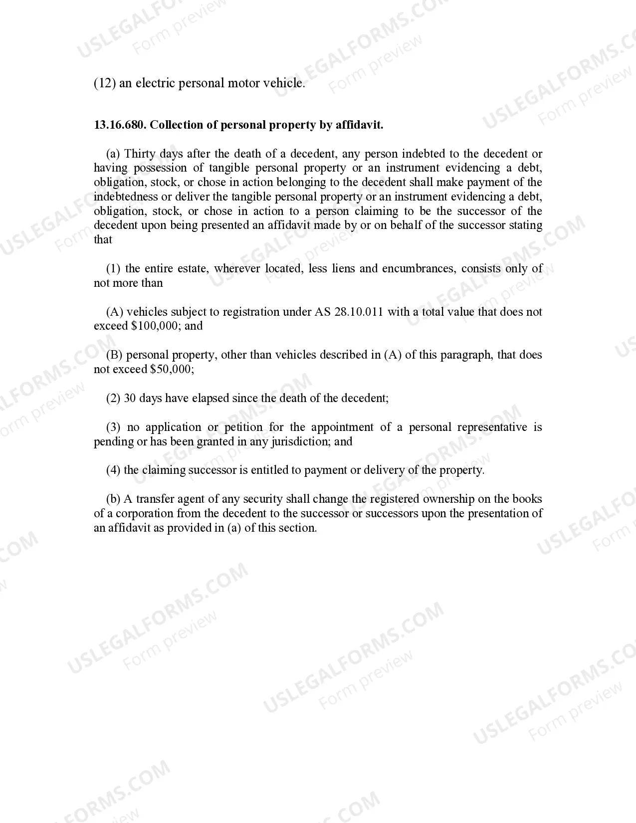 Preview Small Estate Affidavit for Summary Administration of Estates