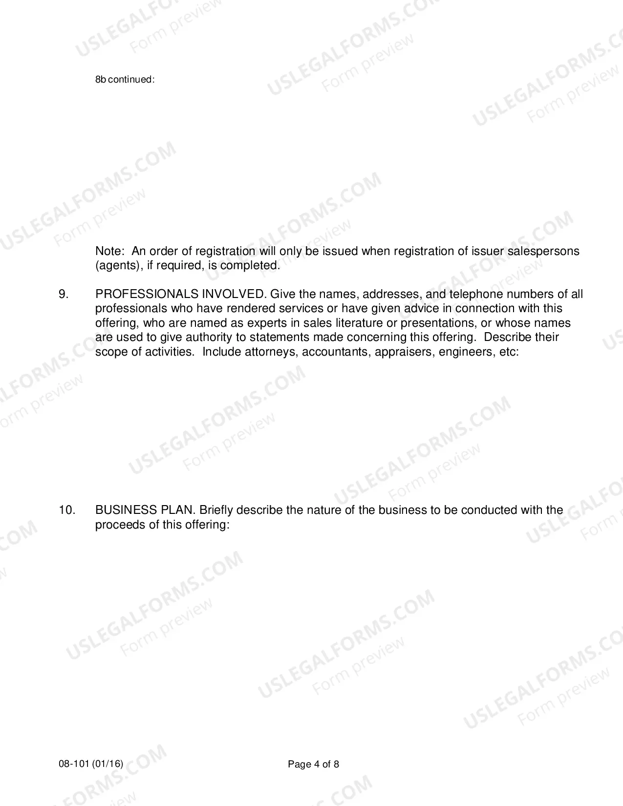 Preview Application To Register Securities Under Regulation 3 AAC 08.500-505