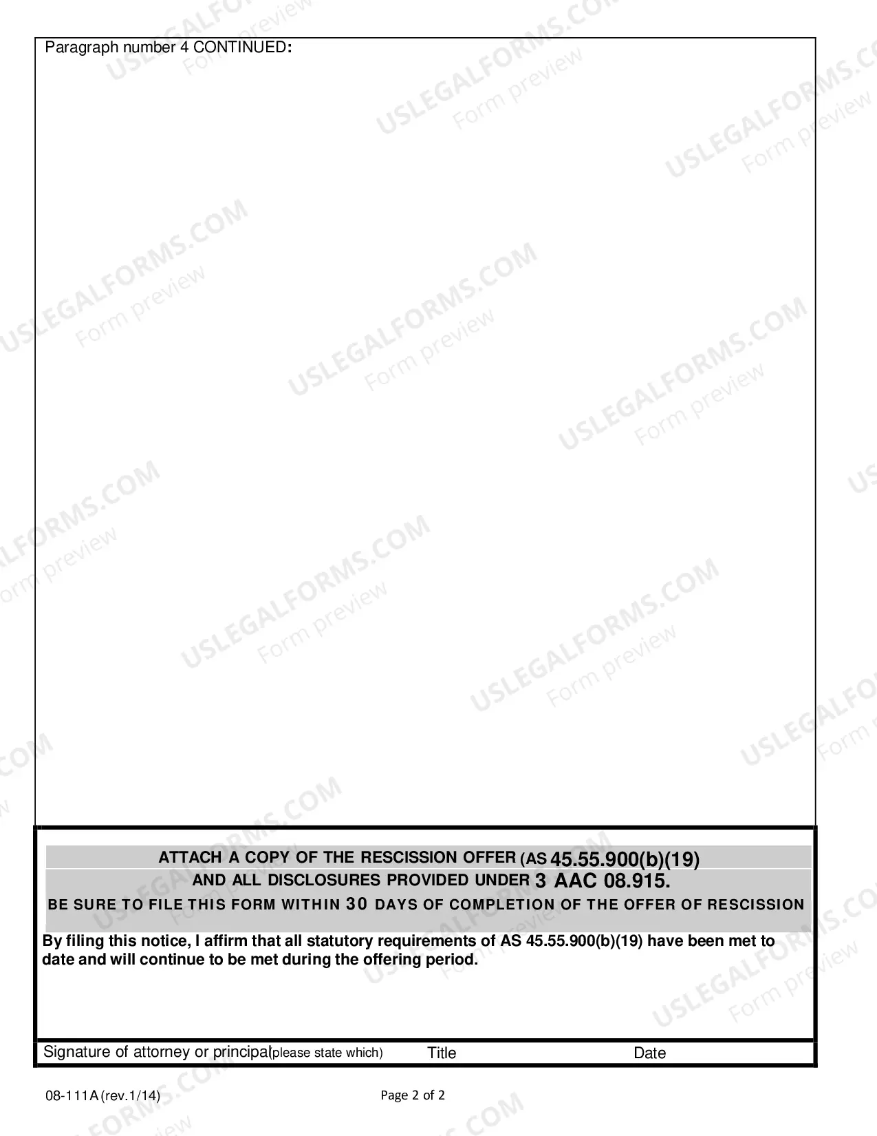Preview Follow-up Report for AS 45.55.900(b)(19)
