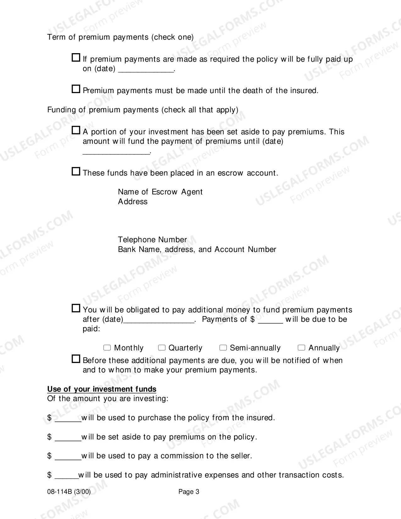 Preview Viatical Settlement Disclosure Document Part B